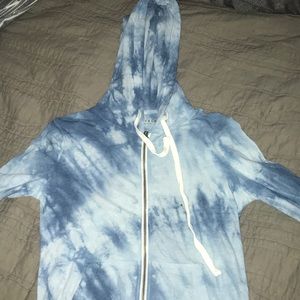 Blue/White Tie dye Aeropostale Size S Zipup Jacket